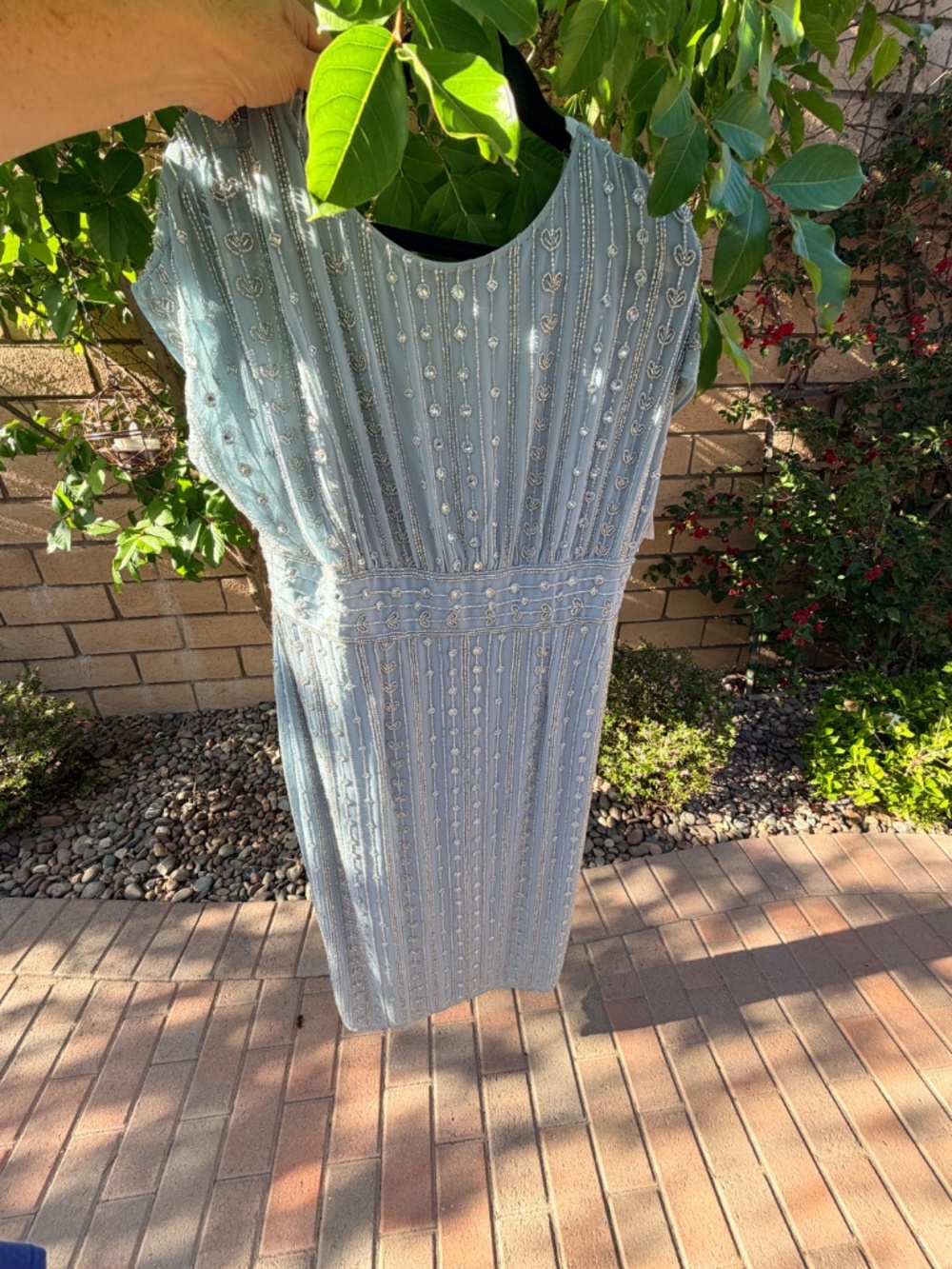 Mac Duggal Light Blue Beaded Elegant Formal Dress - Picture 8 of 16